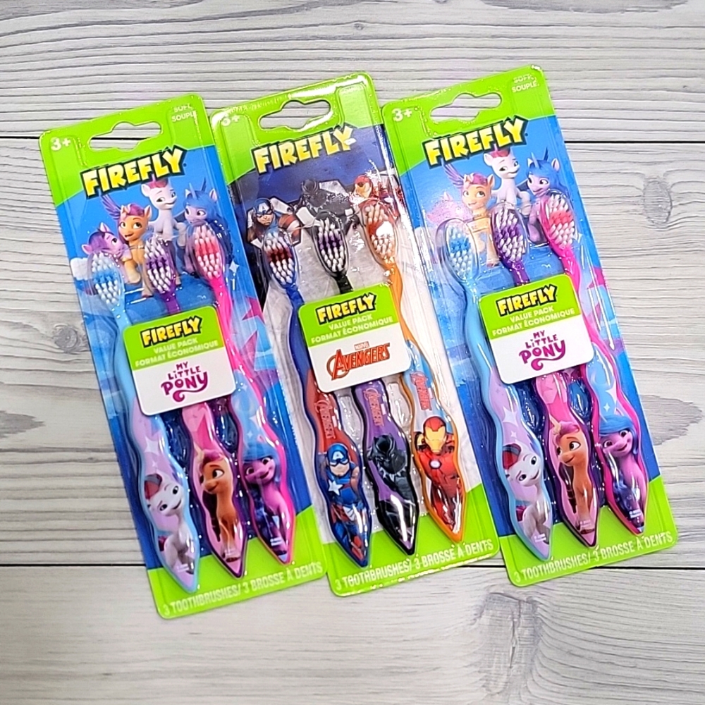 3 Firefly Value Pack Toothbrushes